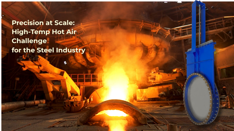 Precision at Scale: DN 1600 Motorized Knife Gate Valve for 400°C Hot Air in Steel Plant