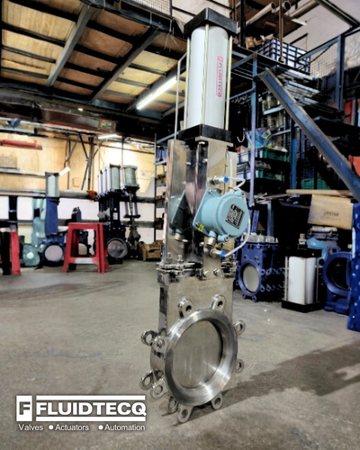 Fluidtecq Knife Gate Valves for Dry Powder, Slurries, Fly Ash, Pulp & Paper, and High Suspended Solids.