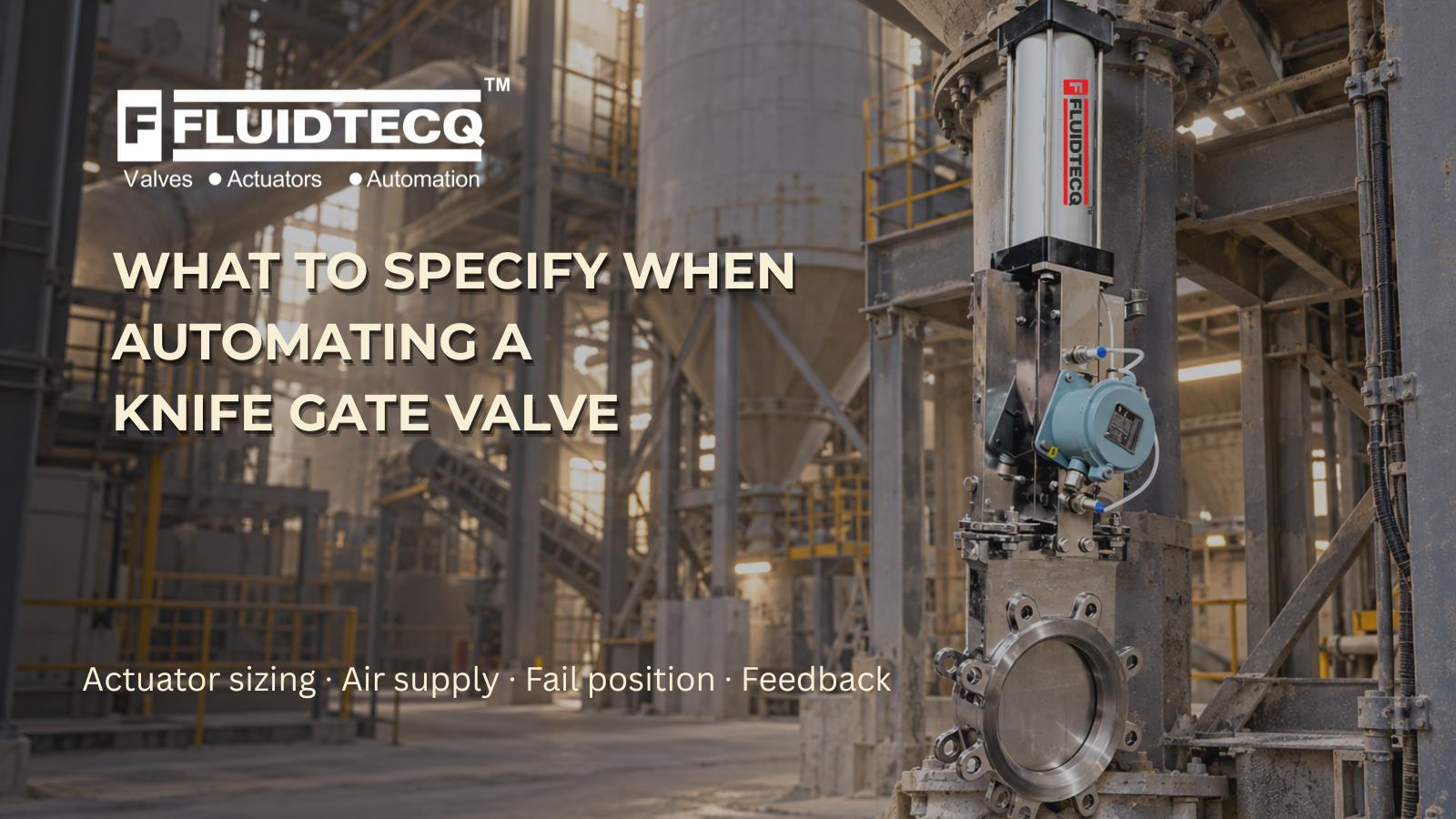 What to Specify When Automating a Knife Gate Valve